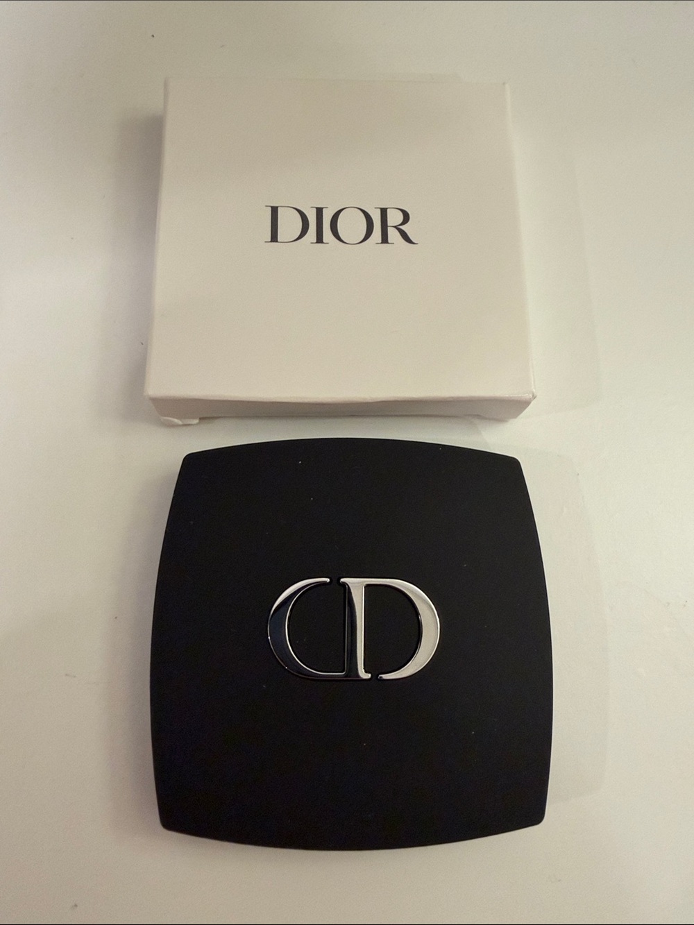 Dior Black Compact Accessory Case with Silver CD Emblem, BRAND NEW